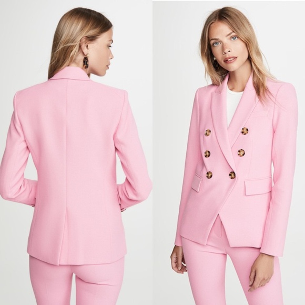 Veronica Beard Miller Dickey Pink Jacket Power Blazer sz 8 - Picture 5 of 11
